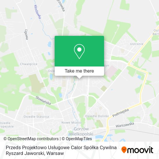 Przeds Projektowo Usługowe Calor Spółka Cywilna Ryszard Jaworski map