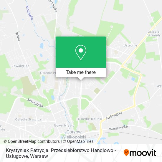 Krystyniak Patrycja. Przedsiębiorstwo Handlowo - Usługowe map