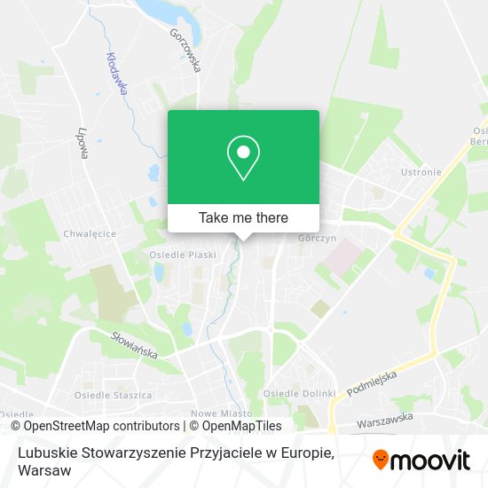 Карта Lubuskie Stowarzyszenie Przyjaciele w Europie