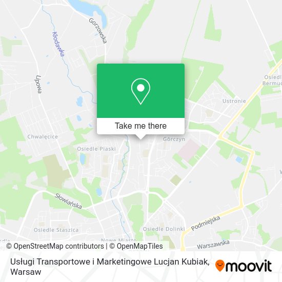 Карта Usługi Transportowe i Marketingowe Lucjan Kubiak