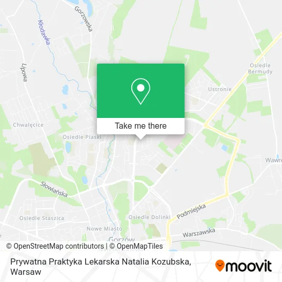 Карта Prywatna Praktyka Lekarska Natalia Kozubska