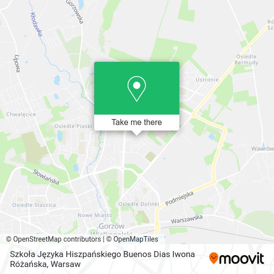 Szkoła Języka Hiszpańskiego Buenos Dias Iwona Różańska map