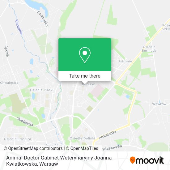 Animal Doctor Gabinet Weterynaryjny Joanna Kwiatkowska map