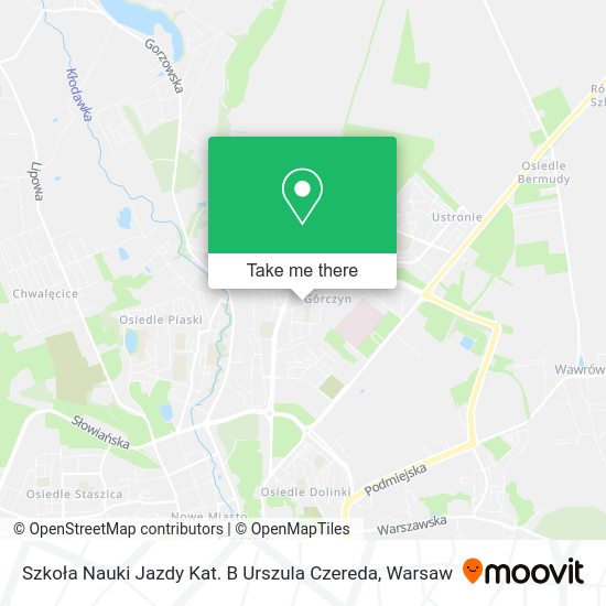 Szkoła Nauki Jazdy Kat. B Urszula Czereda map