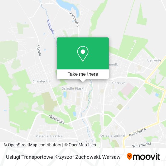 Uslugi Transportowe Krzyszof Zuchowski map