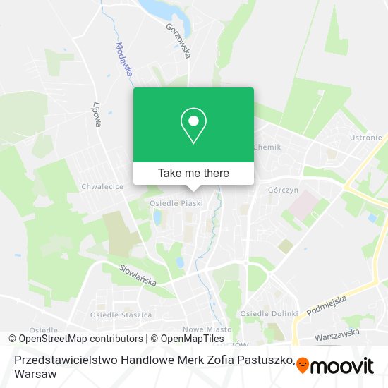 Карта Przedstawicielstwo Handlowe Merk Zofia Pastuszko