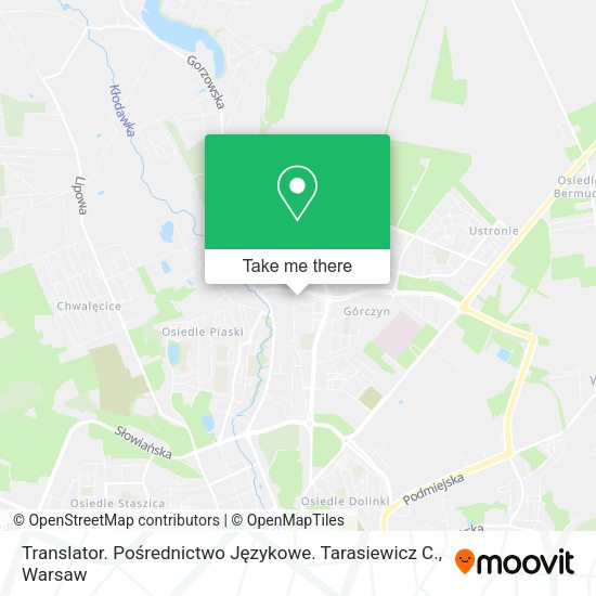 Translator. Pośrednictwo Językowe. Tarasiewicz C. map