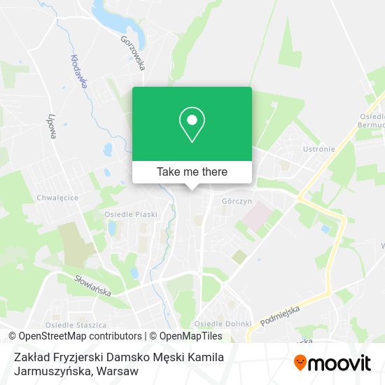 Zakład Fryzjerski Damsko Męski Kamila Jarmuszyńska map