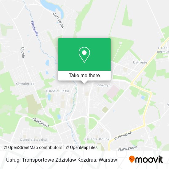 Карта Usługi Transportowe Zdzisław Kozdraś