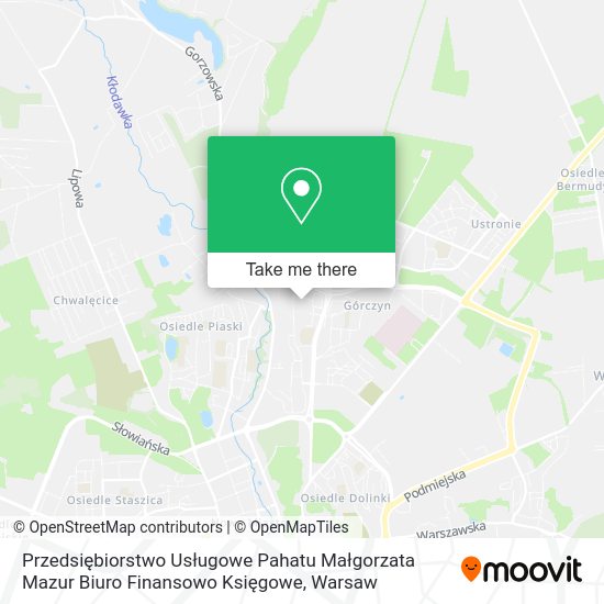 Przedsiębiorstwo Usługowe Pahatu Małgorzata Mazur Biuro Finansowo Księgowe map