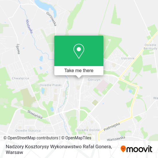 Карта Nadzory Kosztorysy Wykonawstwo Rafał Gonera