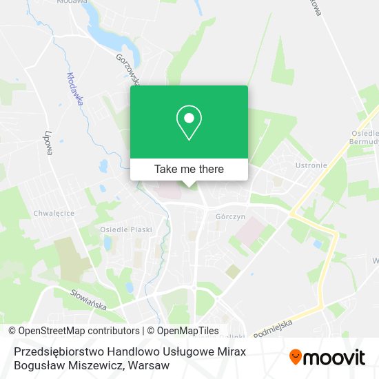 Przedsiębiorstwo Handlowo Usługowe Mirax Bogusław Miszewicz map