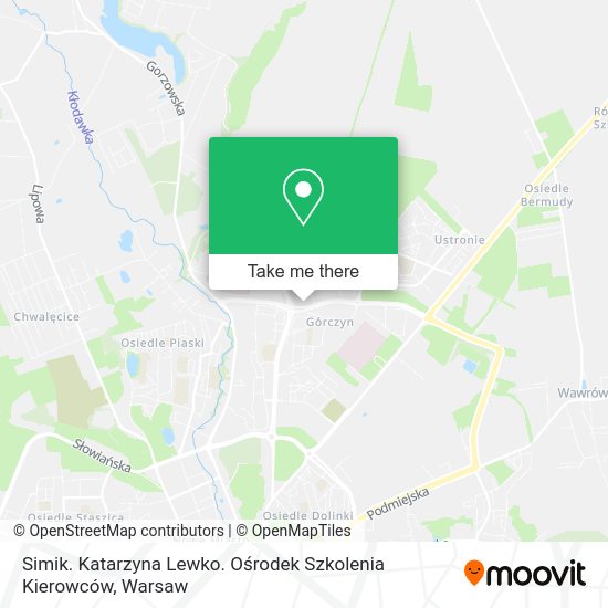 Simik. Katarzyna Lewko. Ośrodek Szkolenia Kierowców map