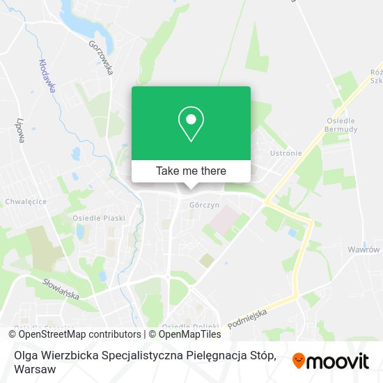 Olga Wierzbicka Specjalistyczna Pielęgnacja Stóp map