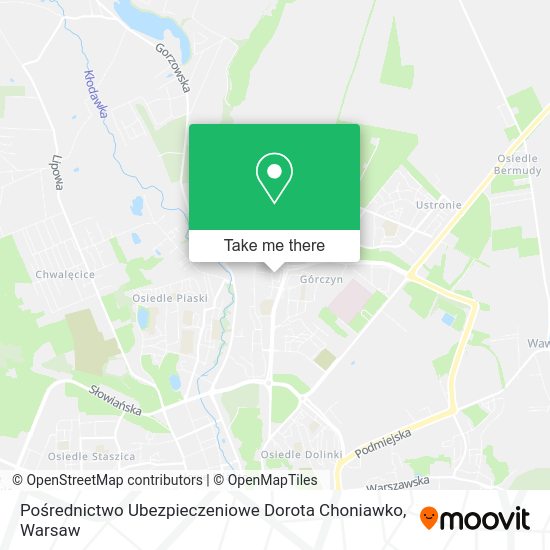 Карта Pośrednictwo Ubezpieczeniowe Dorota Choniawko