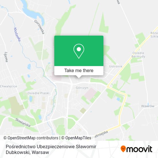 Pośrednictwo Ubezpieczeniowe Sławomir Dubkowski map