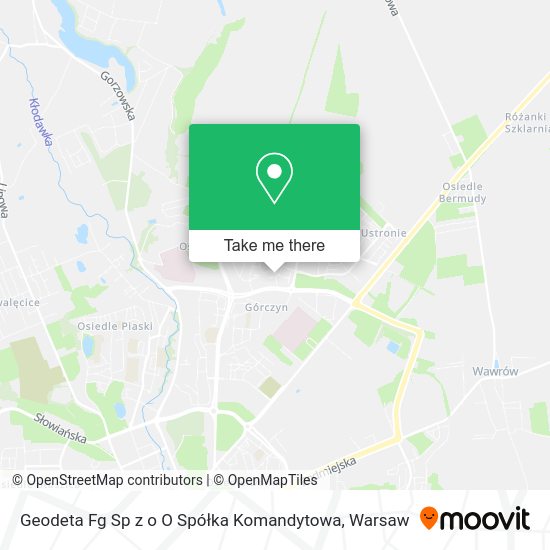 Карта Geodeta Fg Sp z o O Spółka Komandytowa