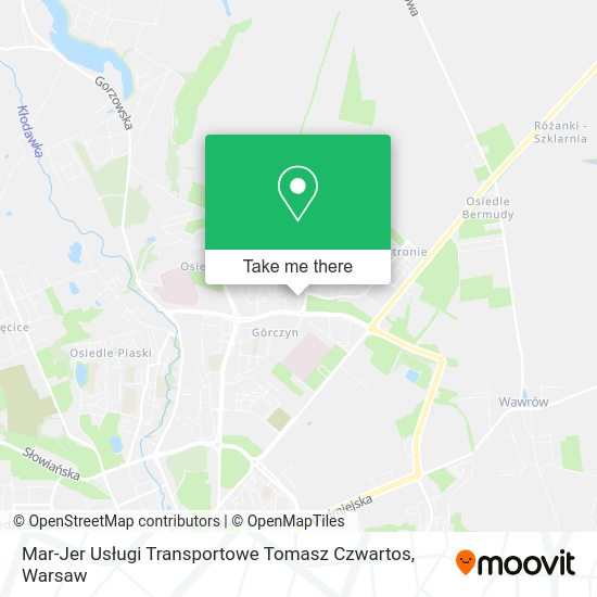 Mar-Jer Usługi Transportowe Tomasz Czwartos map