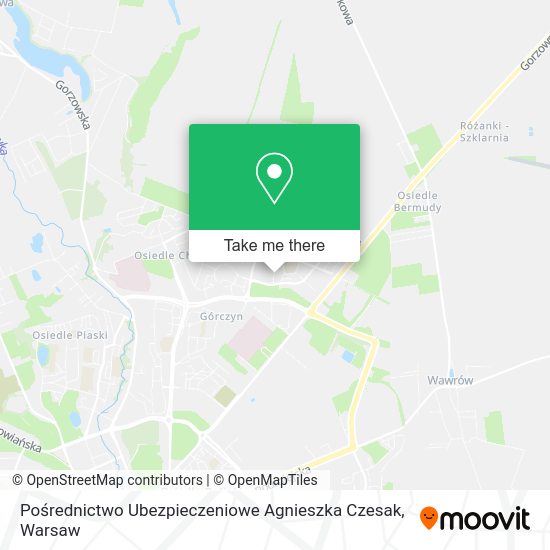 Pośrednictwo Ubezpieczeniowe Agnieszka Czesak map