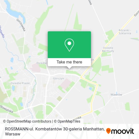 Карта ROSSMANN-ul. Kombatantów 30-galeria Manhattan