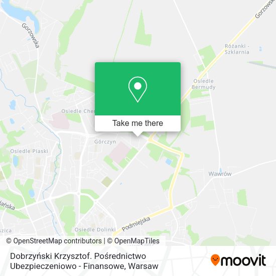 Dobrzyński Krzysztof. Pośrednictwo Ubezpieczeniowo - Finansowe map