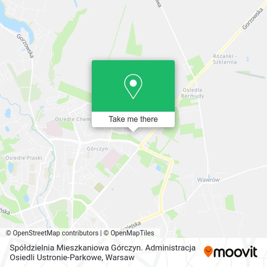 Spółdzielnia Mieszkaniowa Górczyn. Administracja Osiedli Ustronie-Parkowe map