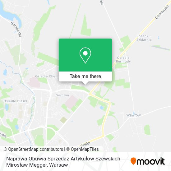 Naprawa Obuwia Sprzedaz Artykułów Szewskich Mirosław Megger map