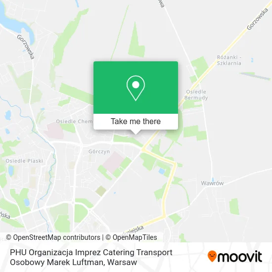 Карта PHU Organizacja Imprez Catering Transport Osobowy Marek Luftman