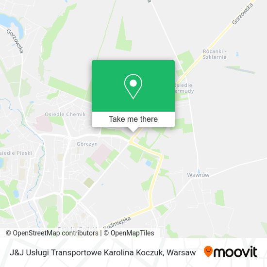 Карта J&J Usługi Transportowe Karolina Koczuk