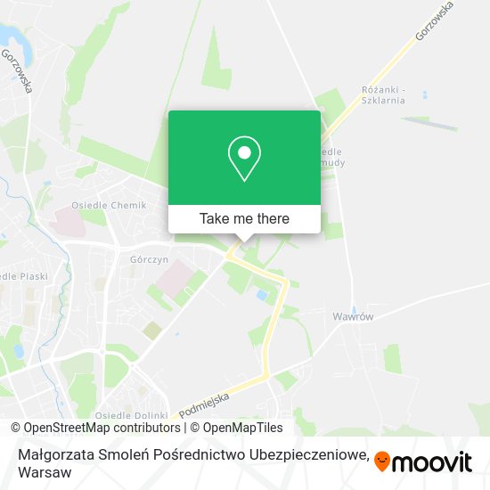 Małgorzata Smoleń Pośrednictwo Ubezpieczeniowe map