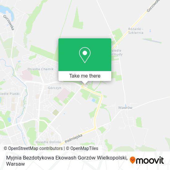 Карта Myjnia Bezdotykowa Ekowash Gorzów Wielkopolski