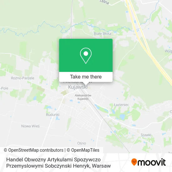 Карта Handel Obwozny Artykulami Spozywczo Przemyslowymi Sobczynski Henryk