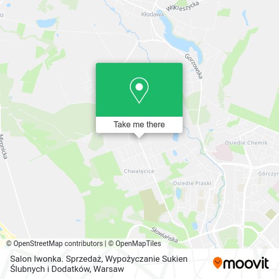 Salon Iwonka. Sprzedaż, Wypożyczanie Sukien Ślubnych i Dodatków map