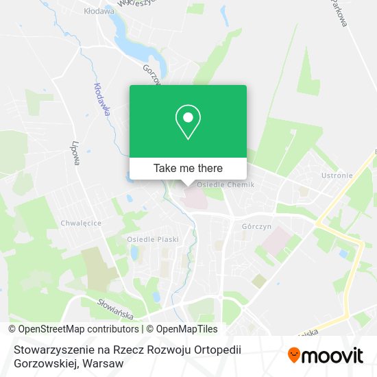 Карта Stowarzyszenie na Rzecz Rozwoju Ortopedii Gorzowskiej