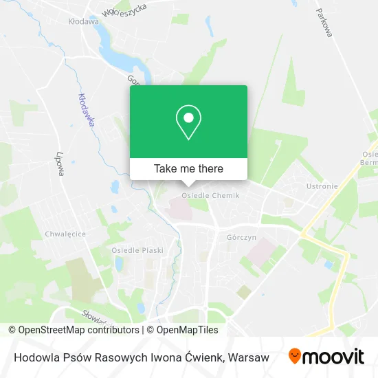 Hodowla Psów Rasowych Iwona Ćwienk map