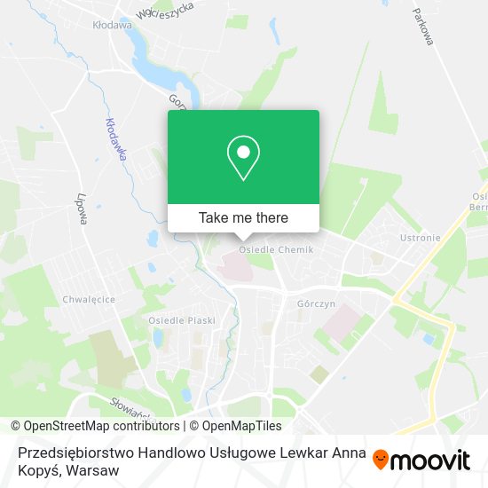 Przedsiębiorstwo Handlowo Usługowe Lewkar Anna Kopyś map