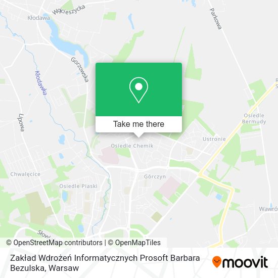 Zakład Wdrożeń Informatycznych Prosoft Barbara Bezulska map