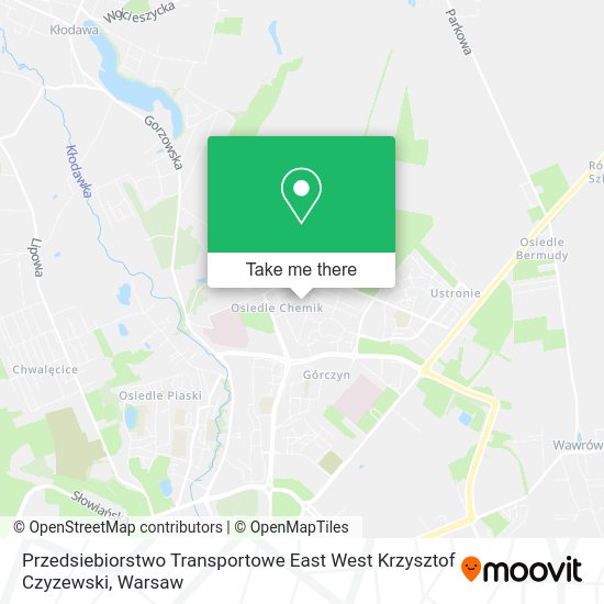 Przedsiebiorstwo Transportowe East West Krzysztof Czyzewski map