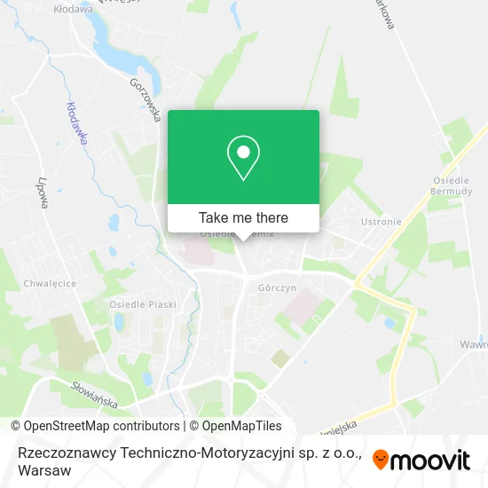 Карта Rzeczoznawcy Techniczno-Motoryzacyjni sp. z o.o.