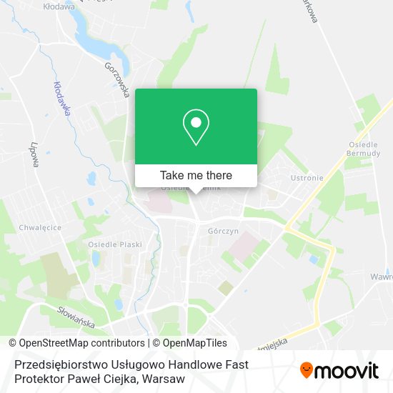 Przedsiębiorstwo Usługowo Handlowe Fast Protektor Paweł Ciejka map