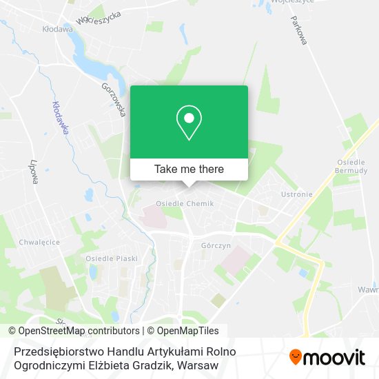 Przedsiębiorstwo Handlu Artykułami Rolno Ogrodniczymi Elżbieta Gradzik map