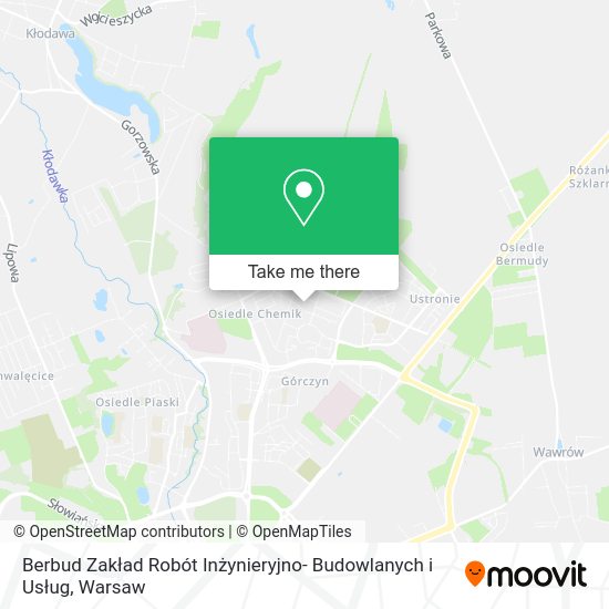 Карта Berbud Zakład Robót Inżynieryjno- Budowlanych i Usług