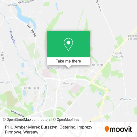 Карта PHU Amber-Marek Bursztyn. Catering, Imprezy Firmowe