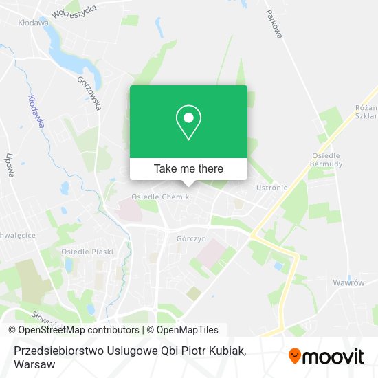 Przedsiebiorstwo Uslugowe Qbi Piotr Kubiak map