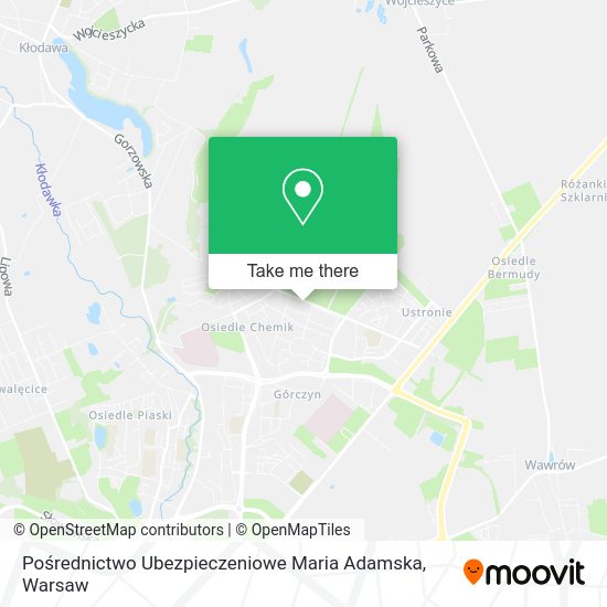 Pośrednictwo Ubezpieczeniowe Maria Adamska map