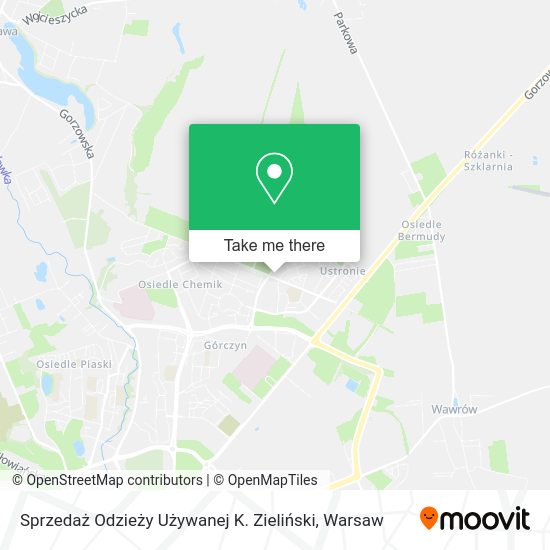 Sprzedaż Odzieży Używanej K. Zieliński map