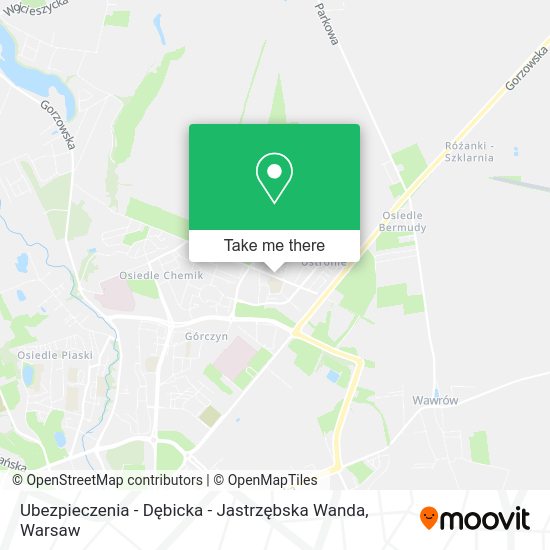 Ubezpieczenia - Dębicka - Jastrzębska Wanda map