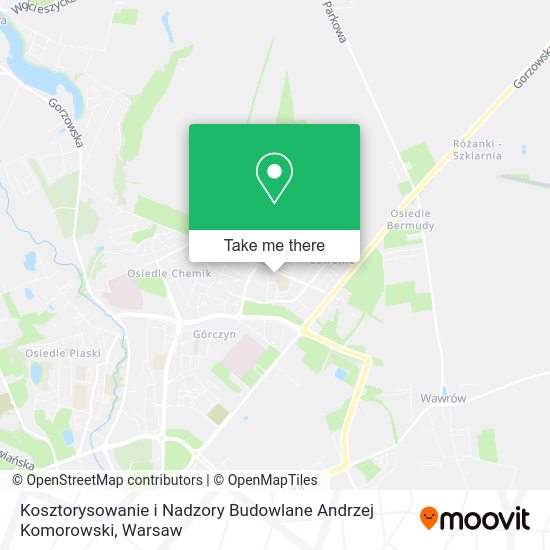 Kosztorysowanie i Nadzory Budowlane Andrzej Komorowski map