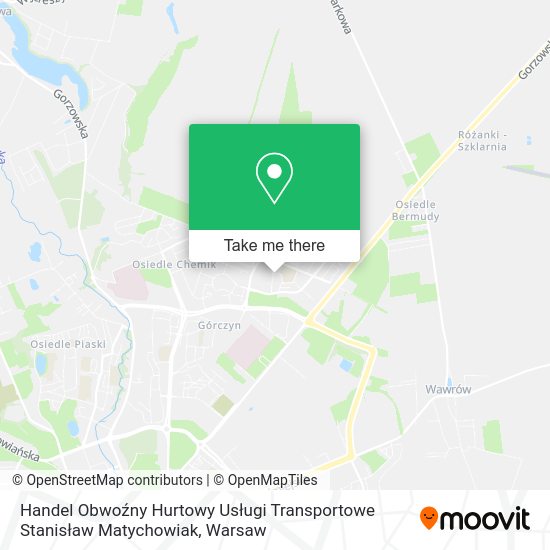 Handel Obwoźny Hurtowy Usługi Transportowe Stanisław Matychowiak map