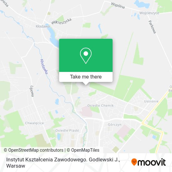 Instytut Kształcenia Zawodowego. Godlewski J. map